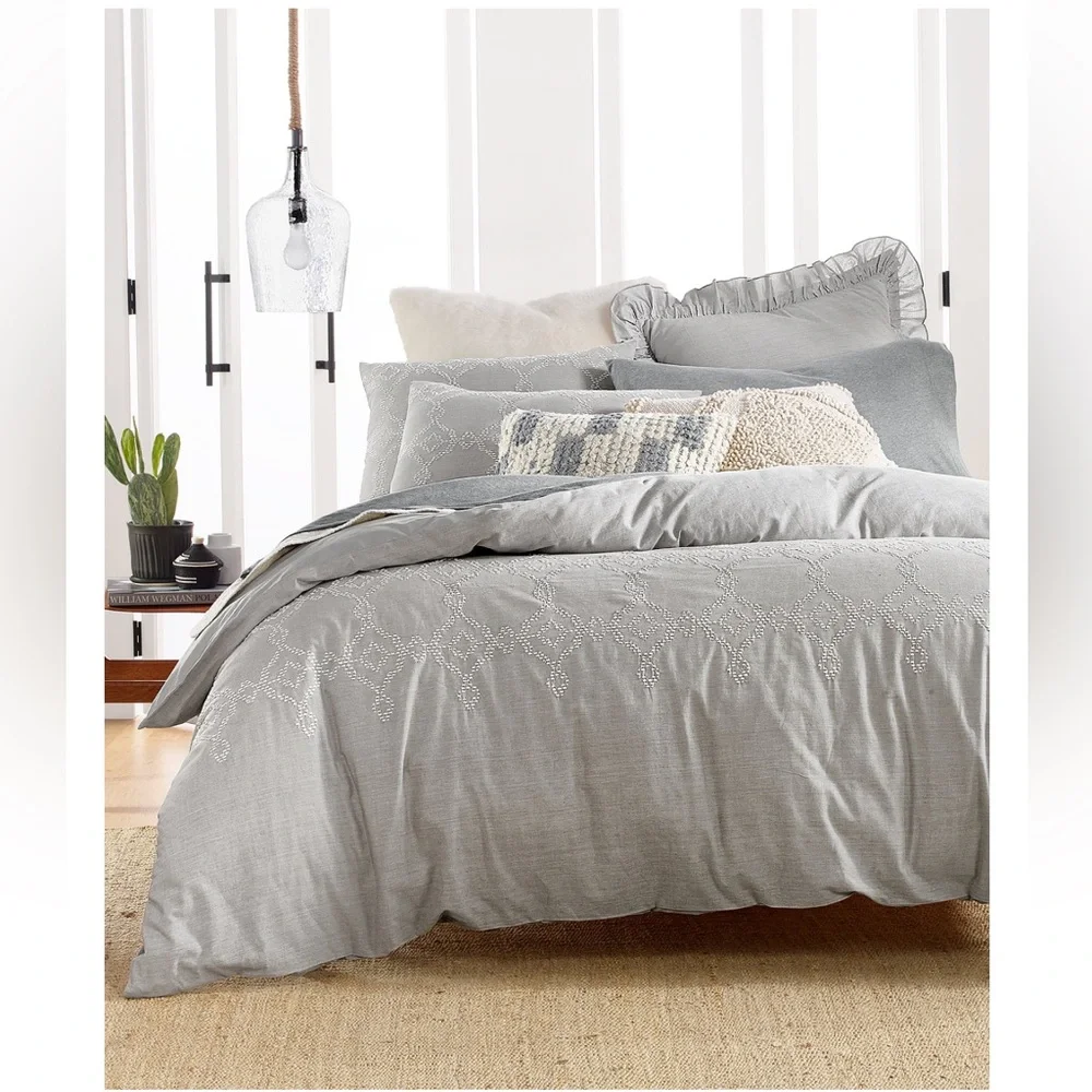 NWT Lucky Brand Faux Fur Ivory European Sham